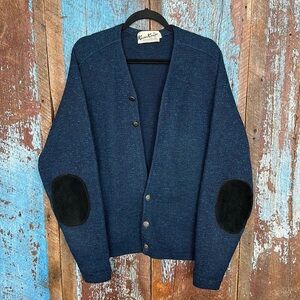 Vintage Kaso Knit 1970’s Men's Worsted Wool Cardigan Size L